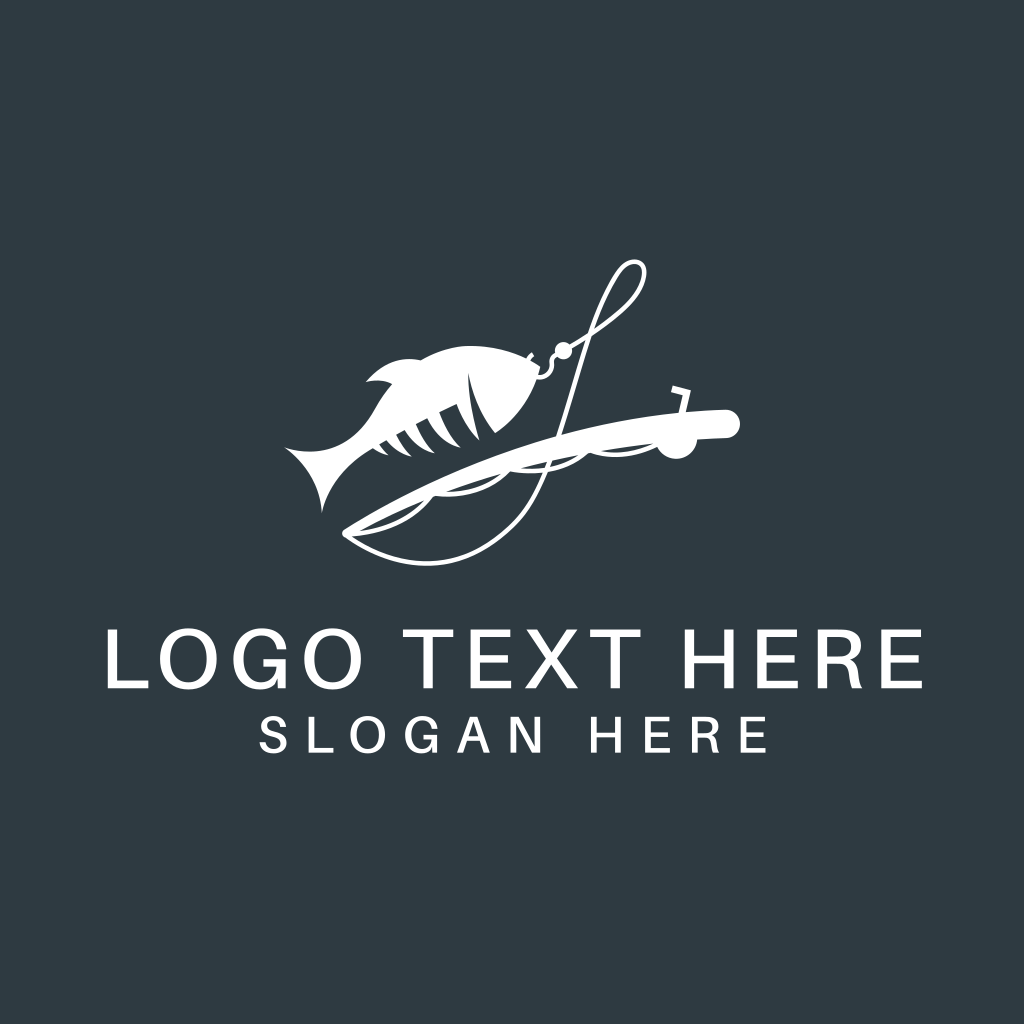 Seafood Fishing Rod Logo 