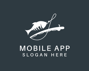 Seafood Fishing Rod  Logo