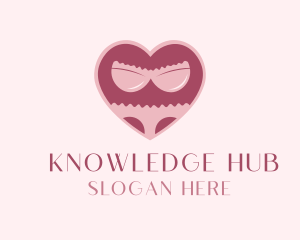 Porn - Adult Lingerie Heart logo design
