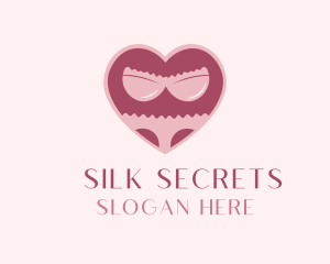 Adult Lingerie Heart logo design