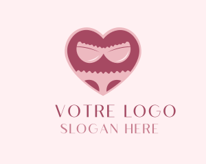 Erotic - Adult Lingerie Heart logo design