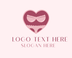 Stripper - Adult Lingerie Heart logo design