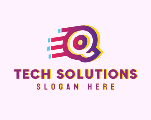 Digital Agency - Speedy Motion Letter Q logo design