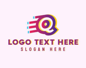 Static - Speedy Motion Letter Q logo design