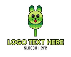 Stick - Green Rabbit Popsicle logo design