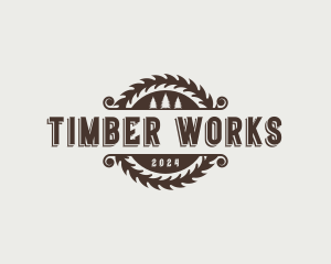 Saw Blade Woodworking logo design