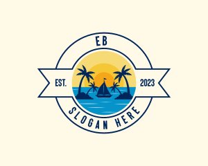 Summer Beach Vacation Logo