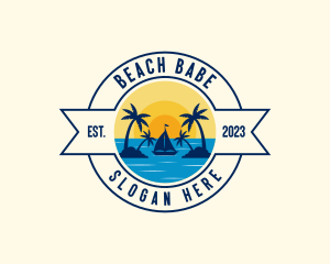 Summer Beach Vacation logo design