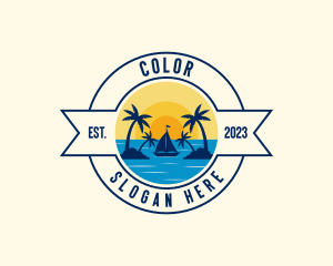 Tropical - Summer Beach Vacation logo design