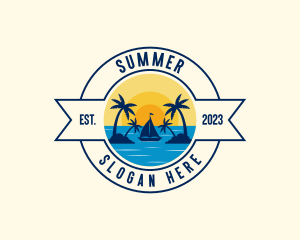 Summer Beach Vacation logo design