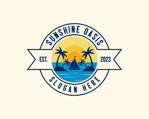 Summer Beach Vacation logo design