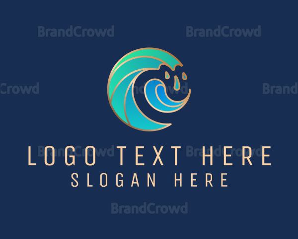 Elegant Water Wave Logo