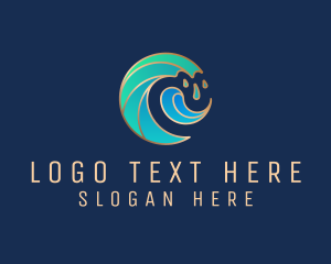 Surf - Elegant Water Wave logo design