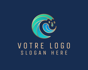 Elegant Water Wave Logo
