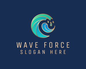 Tsunami - Elegant Water Wave logo design