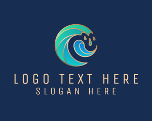 Elegant Water Wave Logo