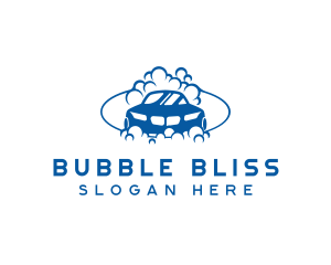 Car Wash Bubble logo design