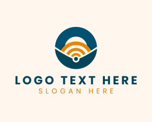 Bluetooth - Online Internet Signal logo design