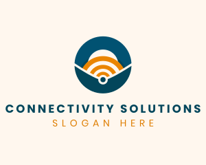 Wireless - Online Internet Signal logo design