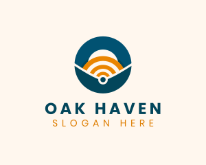 Online Internet Signal logo design