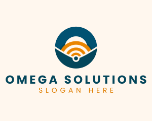 Online Internet Signal logo design