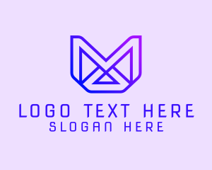 Messaging - Gradient App Letter M logo design