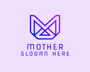 Social Media - Gradient App Letter M logo design