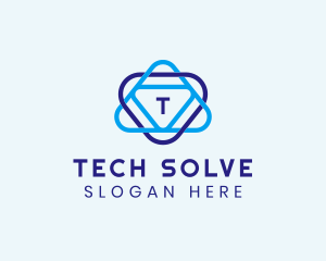 Tech Triangle Arrow Agency logo design