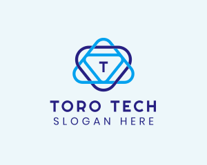 Tech Triangle Arrow Agency logo design