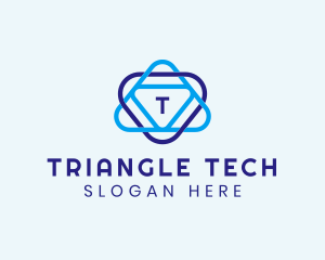 Tech Triangle Arrow Agency logo design