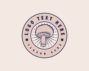 Badge - Mushroom Garden Farm logo design