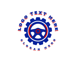 Racer - Steering Wheel Gear logo design