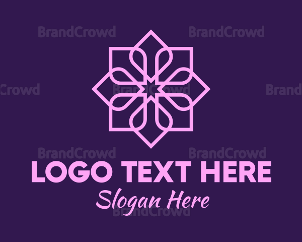Purple Elegant Flower Logo