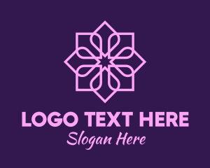 Girly - Purple Elegant Flower logo design