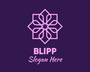 Purple Elegant Flower Logo