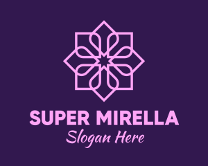 Purple Elegant Flower Logo