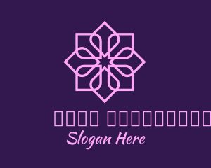 Girly - Purple Elegant Flower logo design