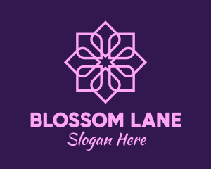 Purple Elegant Flower logo design