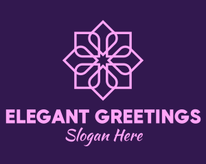 Purple Elegant Flower logo design