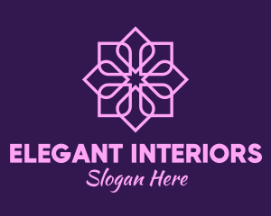 Purple Elegant Flower logo design