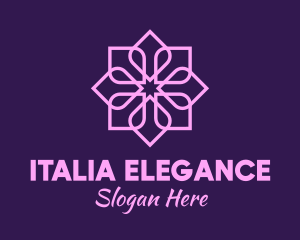 Purple Elegant Flower logo design