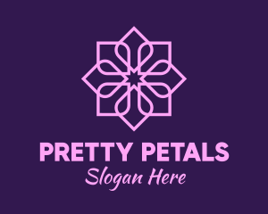 Purple Elegant Flower logo design