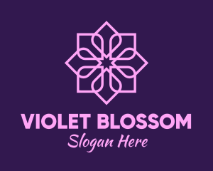 Purple Elegant Flower logo design