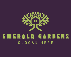 Sustainable Garden Tree logo design