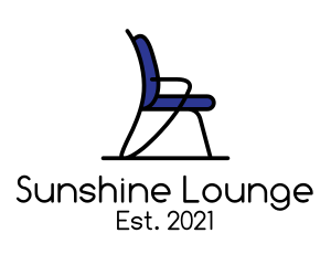 Blue Office Chair Furniture logo design