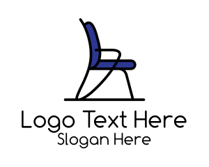 Blue Office Chair Furniture Logo