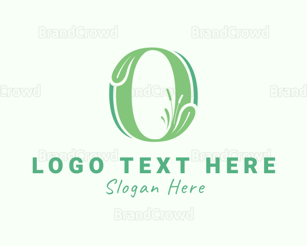 Natural Grass Letter O Logo