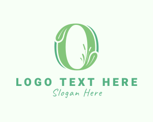 Eco - Natural Grass Letter O logo design
