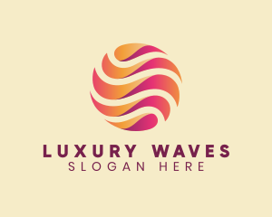 Wave Abstract Sphere logo design