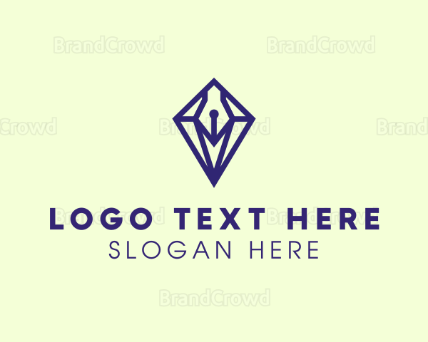 Diamond Pen Literature Logo